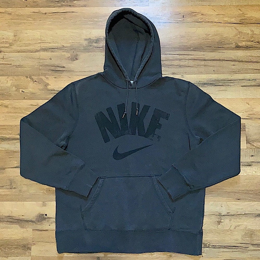 Y2K Nike spell out center swoosh hoodie
